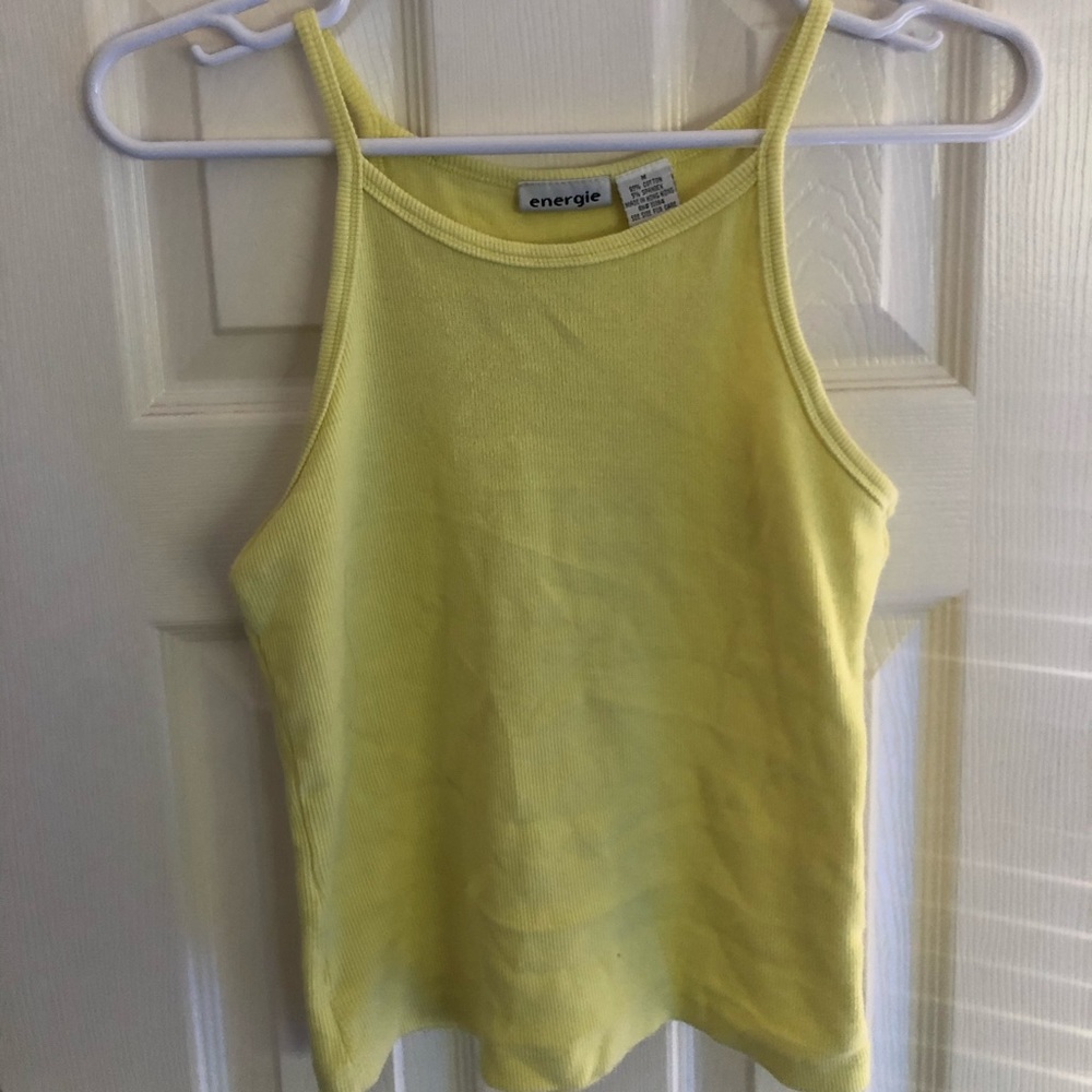 yellow halter top